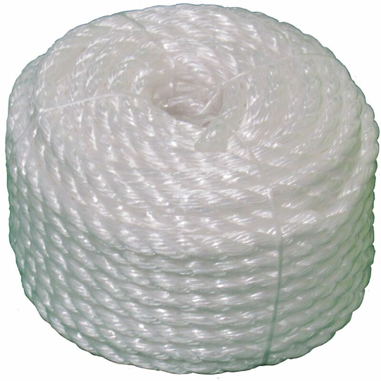 12MM x 35M White Polypropylene Rope Coil - Camping Shipping Mooring Fender Yacht