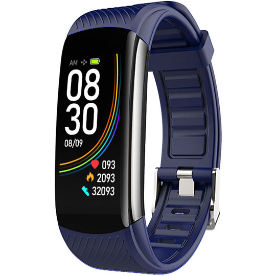 Smart Watch Blood Pressure Heart Rate Monitor Step Health Monitoring blue - Muff