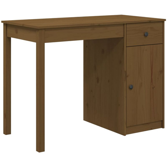 Vidaxl - Desk Honey Brown 100x50x75 cm Solid Wood Pine Brown
