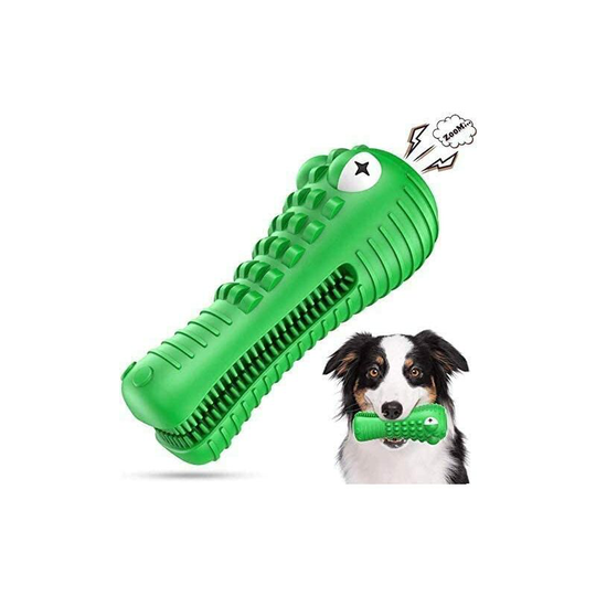 Dog Toys for Aggressive Chewers Large Breed, Squeaky Dog Toys for Medium Large Dogs, 100% Natural Rubber... (crocodile)