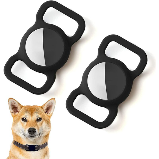 Protective Silicone Case Compatible with Apple Airtag gps Finder Dog Collar, Pet Buckle Holder for Apple Air_Tags, Sliding Sleeve Compatible with