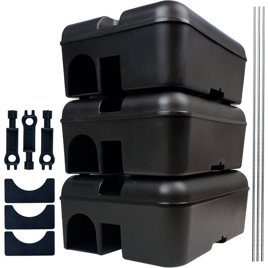 (Pack of 3) Roshield External Tamper-Proof Bait Stations for Rodent Control
