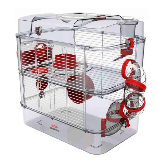 Cage For Small Rodents Rody 3 Duo Grenadine Red
