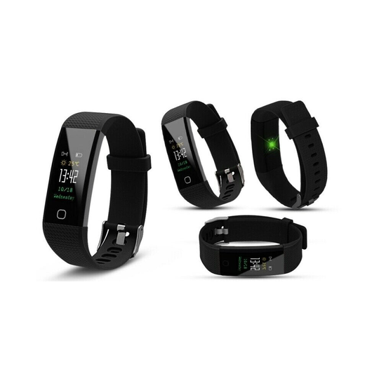 Aquarius HR Monitoring Touch Screen Fitness Tracker AQ125HR, Black