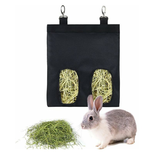 Rabbit Hay Feeder Bag Guinea Pig Hay Bag Hanging Rabbit Feeder Guinea Pig The Black