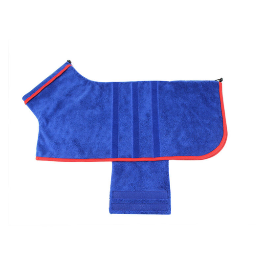 Royal blue bathrobe quick drying water absorbing dog clothes superfine fiber pet dog supplies 40 * 45 * 43cm
