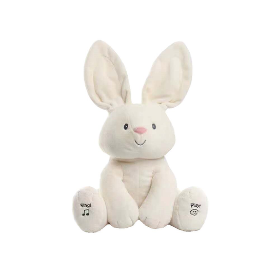 (Rabbit) Baby Peek-a-boo Electric Plush Singing Toy Children Doll Covering Eyes Toy