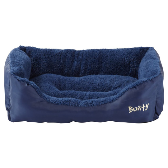 (Blue, Small) Bunty Deluxe Dog Bed | Soft Fleece Animal Pet Bed