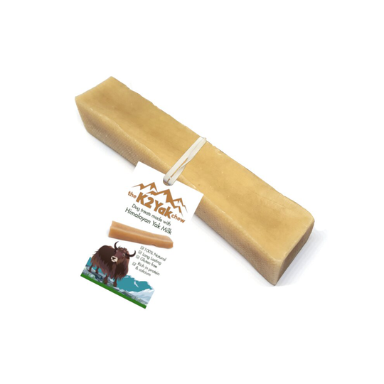 (Large, Pack of two (2)) K2 Yak Chews 100% Natural Long Lasting Dog Treats