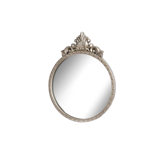 Adirondack Novelty Resin Framed Wall Mounted Accent Mirror in Antique Silver