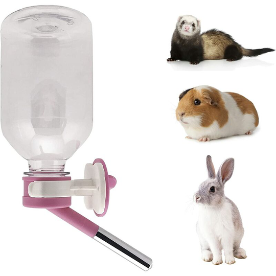 Sun Flowergb - 220ml Dripless Guinea Pig Water Bottle Best Metal Cage Waterer for Small Animals us Patented Leak Proof Nozzle Pet Cage Drinker Rabbit