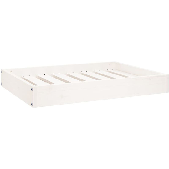 Dog Bed White 71.5x54x9 cm Solid Wood Pine Vidaxl White