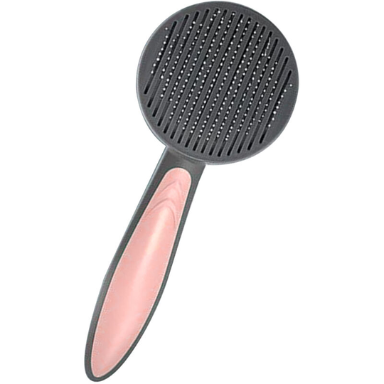 Self Cleaning Slicker Brush for Dogs Cats Pet Grooming Brush Dog Hair Remover Comb Grooming Massage Tools One-button Remove Hair, Pink - Pink