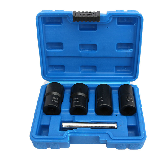 5pc 1/2 "Socket Turn Lug Nuts Broken 17mm Wheel Nut Remover - 22mm