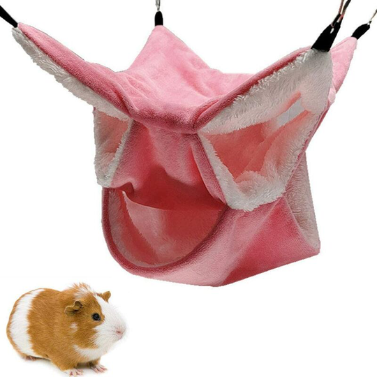 Small Pet Cage Hammock Triple Layer Sugar Hammock Hamster Cage Accessories Comfortable Toddler Bed Pure Pink - Langray