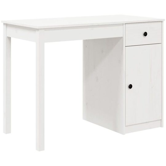 Vidaxl - Desk White 100x50x75 cm Solid Wood Pine White