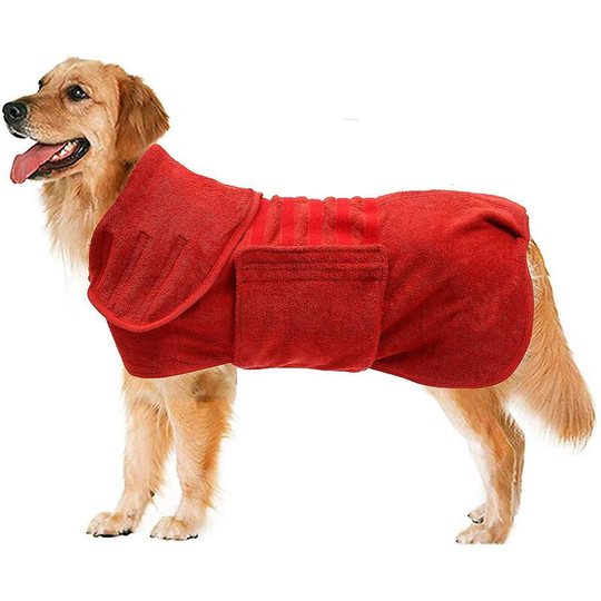 Dog Drying Coat Quick Dry Pet Bags Absorbent Towel Cat Bathrobe Towel Sleepwear Gifts (xl)