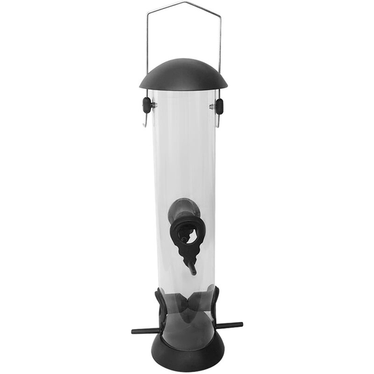 Bird Feeder Hanging Bird Feeder Tube Hanging Feeder with 4 Feeding Ports for Attracting Birds Garden Decoration Transparent