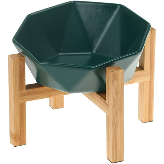 Bearsu - Ceramic Tilted Cat Dog Bowl Cat Food Water Bowl Dish Pet Comfort Feeding Bowls