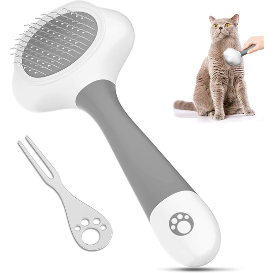 Cat/Dog Brush Long and Short Hair, Small/Medium Size Cat/Dog Brush, Anti-Hair, Ideal for Grooming and Massaging, High Quality Soft Type Stainless