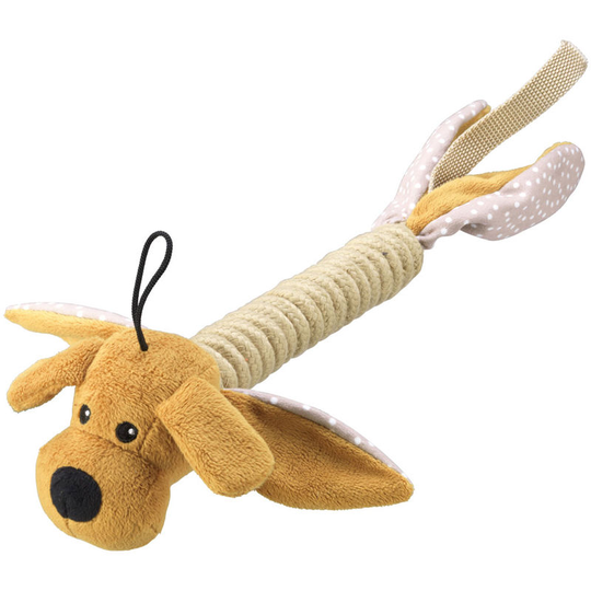 Dog Head Rope Stick Dog Toy (One Size) (Beige) - Beige - House Of Paws