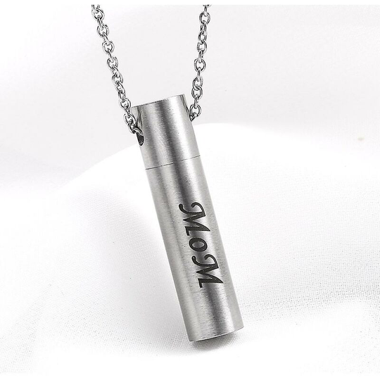 Stainless Steel Perfume Bottle Necklace Commemorating Parents, Relatives, Bones, Hair, Urn, Titanium Steel Pendant Jewelry