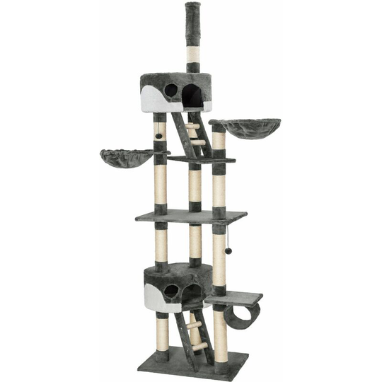 Cat tree scratching post Hansi - cat scratching post, cat tower, scratching post - grey/white - grey/white