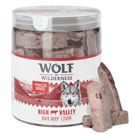 Wolf of Wilderness RAW Freeze-dried Snacks Saver Packs - Beef Liver (4 x 90g)