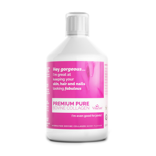 VitaZam Collagen Liquid 10000mg Premium Pure Peptides with Hyaluronic