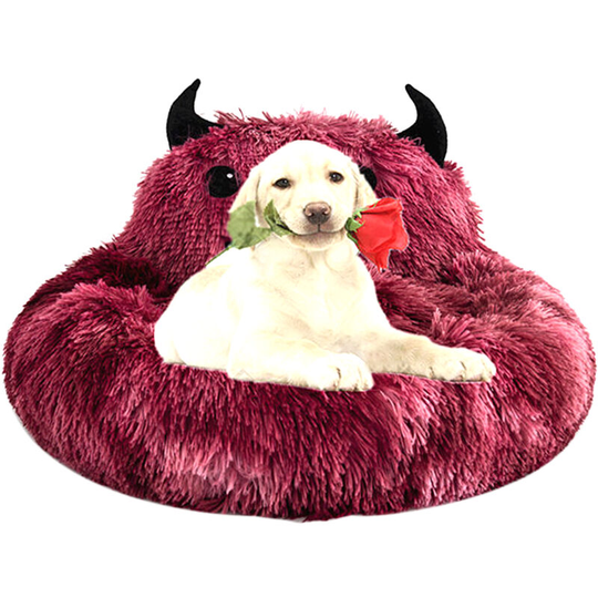 Dog Bed Cat Bed Soft Pet Bed Puppy Cushion Kennel Portable Warm Pet Basket Supplies Mat Washable,model:Burgundy xl - model:Burgundy xl