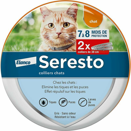 Anti-flea and antiparasitic collar for cats, Anti-flea and anti-tick collar for cats, Lilaris 2 collars