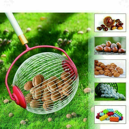 Bearsu - Nut Picker Roller Chestnut Picker Roller With Telescopic Rod Roller Collector Collection Basket - Smallest Fruit Picker Machine For