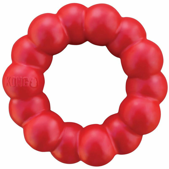 Ring Dog Chew Toy (8cm) (Red) - Red - Kong