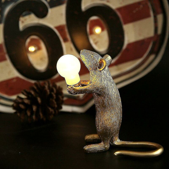 Deckon - Lamps modern led resin mouse table desk lamp night lights - Desktop decor gold a