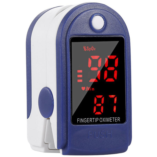 Superseller - Fingertip Pulse Oximeter Blood Oxygen Saturation & Heart Rate Monitor with Lanyard 2-way Display Digital SpO2 Monitor Detection