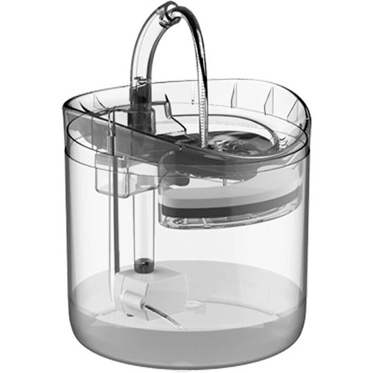Aougo - Cat Water Fountain, Automatic Pet Drinking Fountain, 1.8L Super Quiet Automatic Drinking Fountain with Faucet Kits, for Small to Medium Cats