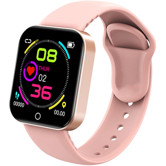 Superseller - I7 Smart Bracelet 1.44'' Single-touch Screen Sleep/Heart Rate/Blood Pressure Monitor IP67 Waterproof 3 Sports Mode, Pink - Pink