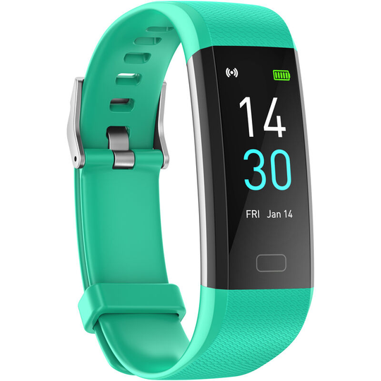 Fitness Tracker with Heart Rate Blood Pressure Blood Oxygen Sleep and Temperature Monitor Activity Tracker, Green - Muff