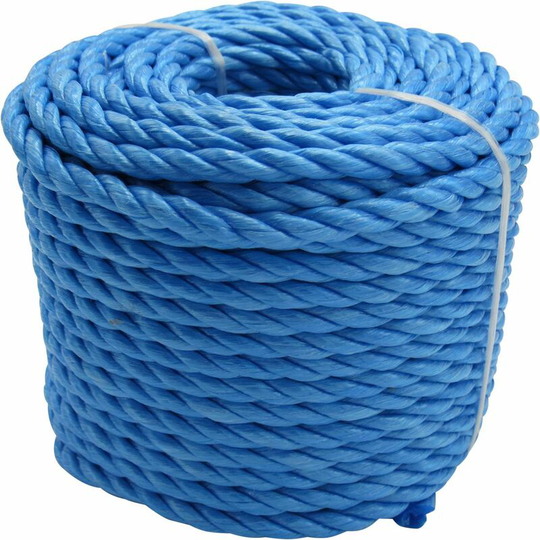 12MM x 220M Blue 3 Strand Polypropylene Rope Coil - Shipping Camping Fender Yacht