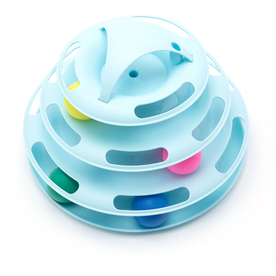 2 in 1 Cat Toys, 4 Layers Cats Maze Toy, Balls Toy for Kitten Cat Game, Interactive Cat Toy