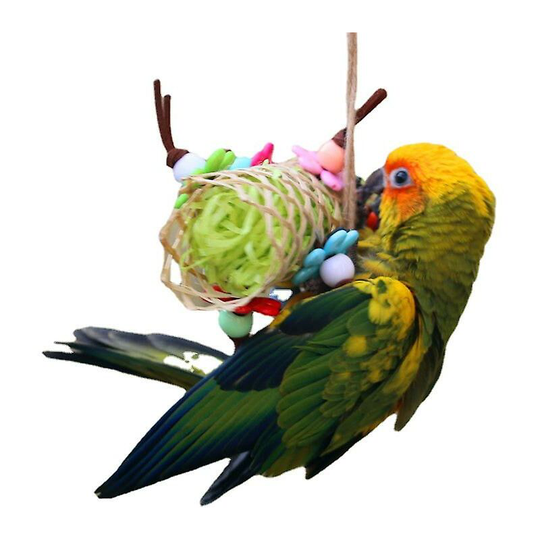 Safe Non-Toxic Bird Toys Parrot Supplies Bamboo Mesh Brushed Paper Bite Toys