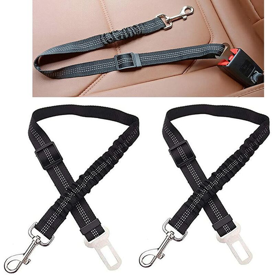 Car Harnesses for Dogs,2 pcs Dog Seat Belt for Car,Adjustable, Shock Absorption, Reflective Strip, Suitable for All Dog Breeds and Car Types