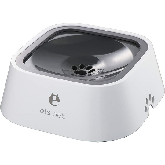 Pet Water Bowl, Floating Pet Bowl 1.5L, Anti-Overflow Buoyancy Water Bowl for Dog Cats, Non-Slip Non-Wet Mouth bpa Free (Grey)