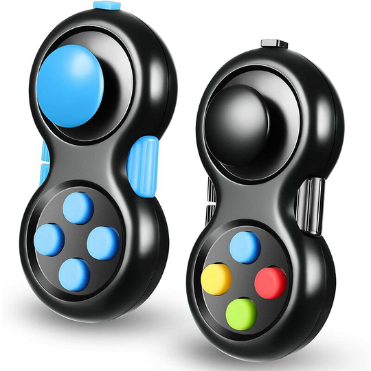 Briday - 2 Pieces Fidget Toy Fidget Pad Handheld Fidget Controller Pad Fidget Game Pad Fidget Controller Pad Sensory Toy for Boy Girl and Adult Skin