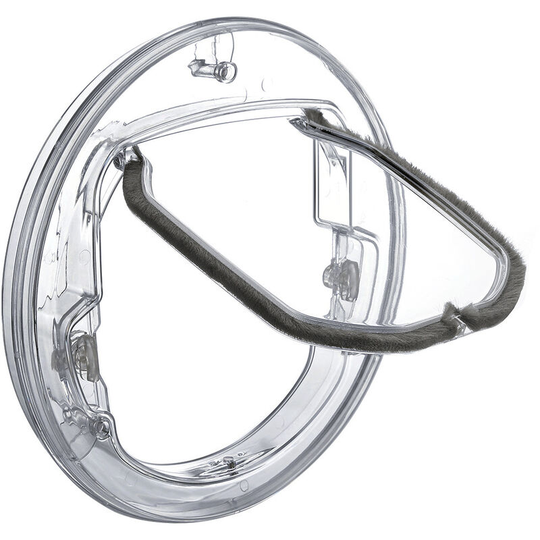 Bearsu - Dog Door Window Door Round Clear Flap Door with 4 Way Lock & Liner Kit for Cat Puppy Doggie Best Fits for Screen Window, Sliding Glass Door