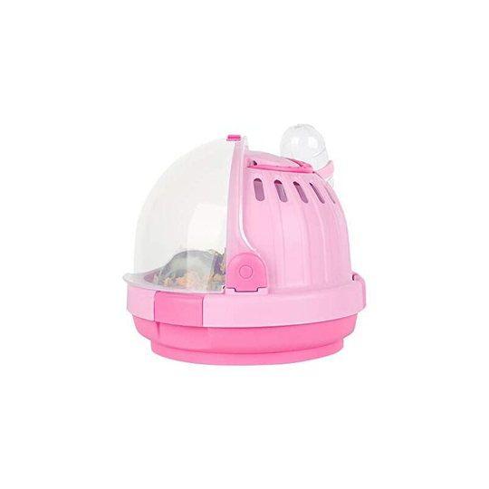 Portable Hamster Carry Cage, with Water Bottle Travel Handbags &Outdoor Carrier Vacation House for Small Animals Like Dwarf Hamster and Mouse