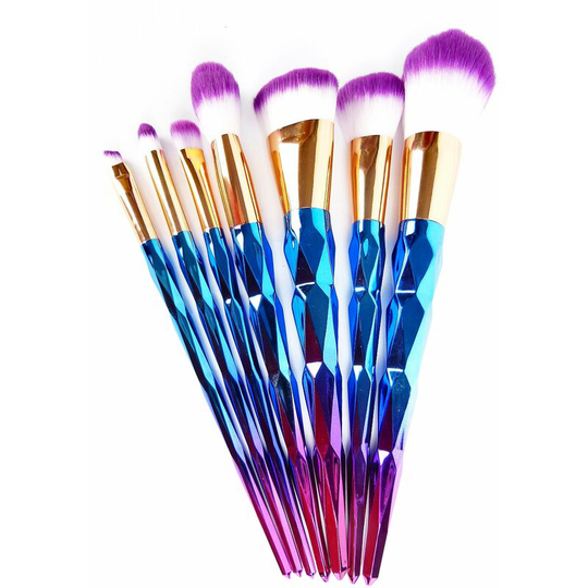 7 Piece Unicorn Make Up Brush Set