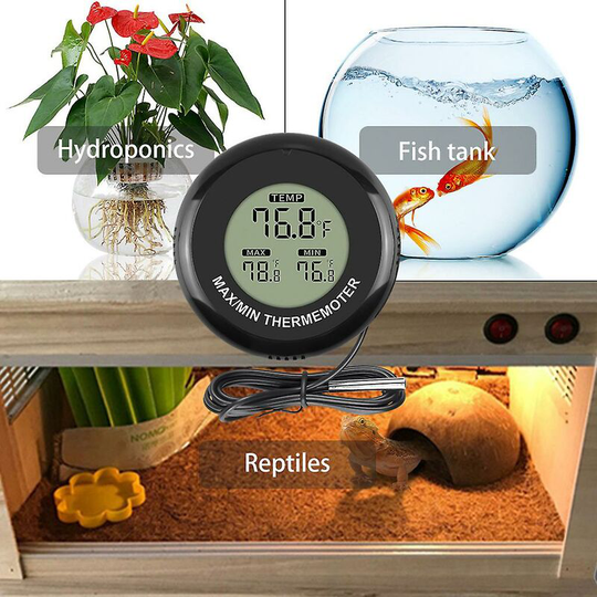 Thsidne Portable Aquarium Thermometer Fish Tank Thermometer Water Thermometer Lcd