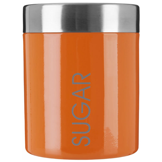 Premier Housewares - Orange Enamel Sugar Canister