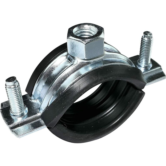 Set of 10 Sound collar - fixing support with seal - for pipe Ø 1'' 32-36mm - in galvanized steel - to screw М8/М10
